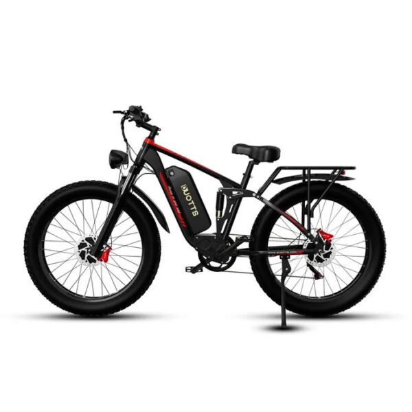DUOTTS S26 - Vélo Électrique Roues 26" - Double moteur 750W*2 - Batterie Samsung 48V 20Ah - 7 vitesses SHIMANO - Amortisseurs - Noir - Image 5
