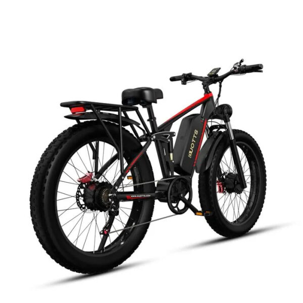 DUOTTS S26 - Vélo Électrique Roues 26" - Double moteur 750W*2 - Batterie Samsung 48V 20Ah - 7 vitesses SHIMANO - Amortisseurs - Noir - Image 3
