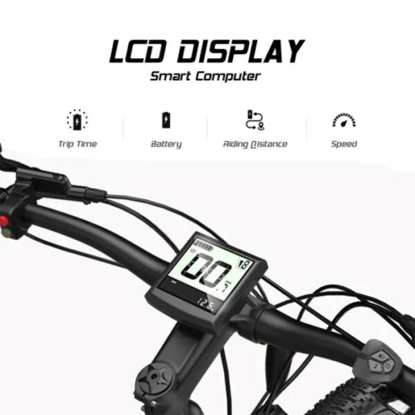 VTT électrique 500w, 29" vélo électrique adulte, Batterie 48V 14Ah, portée d'environ 80km, frein à disque hydraulique, M520 Vert - Image 4